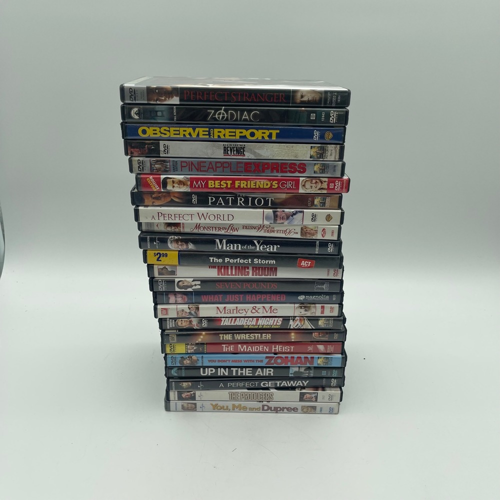 DVD Movie Lot 22 Discs Pineapple Express Zodiac The Patriot Seven Pounds Comedy